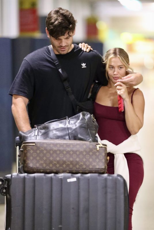 TAMMY HEMBROW and Matt Zukowski Arrives at Brisbane Airport 05/26/2024