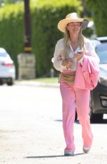 TEDDI MELLENCAMP Dresses as a Pink Cowgirl Out in Los Angeles 05/11/2024