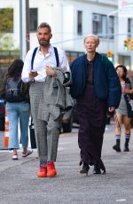 TILDA SWINTON and Sandro Kopp Out in New York 05/02/2024