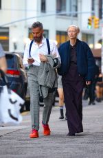 TILDA SWINTON and Sandro Kopp Out in New York 05/02/2024