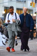 TILDA SWINTON and Sandro Kopp Out in New York 05/02/2024