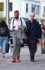 TILDA SWINTON and Sandro Kopp Out in New York 05/02/2024
