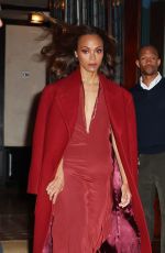 ZOE SALDANA Arrives at Paramount Pictures Upfront in New York 04/30/2024