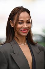 ZOE SALDANA at Emilia Perez Photocall at Cannes Film Festival 05/18/2024
