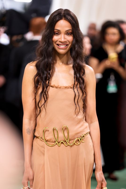 ZOE SALDANA at Met Gala Celebrating Sleeping Beauties: Reawakening Fashion in New York 05/06/2024