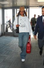 ZOE SALDANA Leaves Her Hotel in New York 05/01/2024
