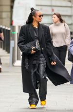 ALESHA DIXON Arrives at Global Offices in London 06/04/2024