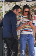 ALESSANDRA AMBROSIO and Mohammed Al Turki Leaves Il Pastaio in Beverly Hills 06/13/2024