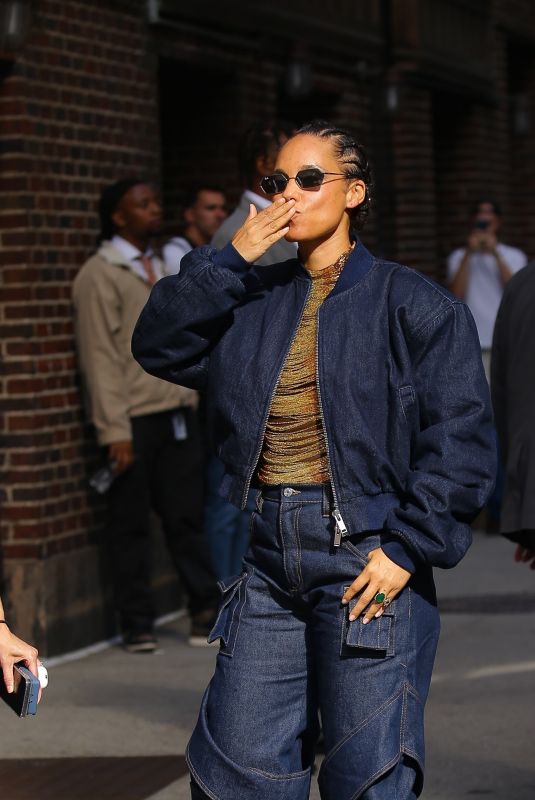 ALICIA KEYS Arrives at Late Show With Stephen Colbert in New York 06/03/2024