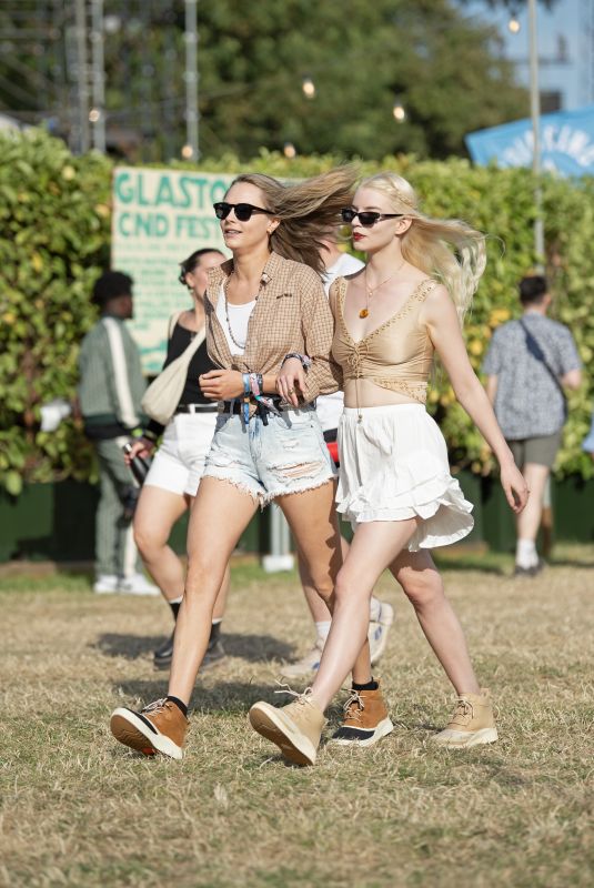 ANYA TAYLOR-JOY and CARA DELEVINGNE at Glastonbury Festival in Glastonbury 06/28/2024