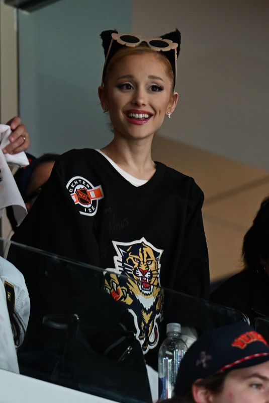 ARIANA GRANDE at Florida Panthers vs Edmonton Oilers Game in Sunrise 06/10/2024