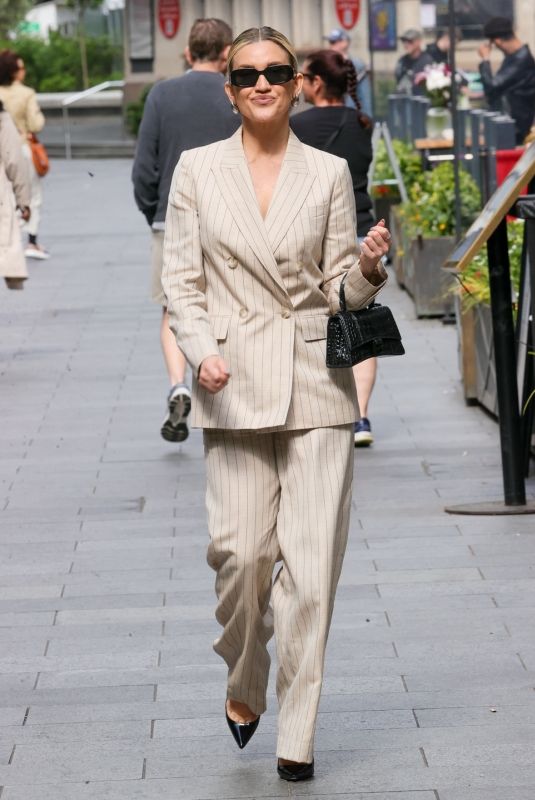 ASHLEY ROBERTS Arrives at Heart Radio in London 06/05/2024