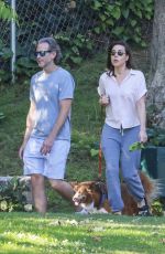 AUBREY PLAZA And Jeff Baena Out with Their Dog in a Los Angeles 06/23/2024