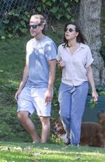 AUBREY PLAZA And Jeff Baena Out with Their Dog in a Los Angeles 06/23/2024
