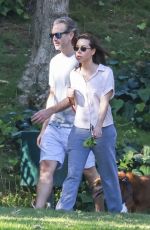 AUBREY PLAZA And Jeff Baena Out with Their Dog in a Los Angeles 06/23/2024