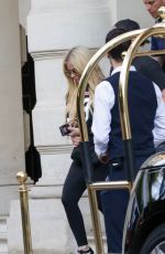 AVRIL LAVIGNE Leaves Her Hotel in Paris 06/28/2024