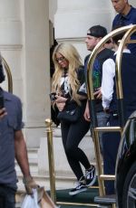 AVRIL LAVIGNE Leaves Her Hotel in Paris 06/28/2024