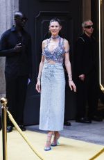 BIANCA BALTI Arrives for Inauguration of Swarovski Masters of Light from Vienna to Milan Exhibition at Palazzo Citterio 06/16/2024