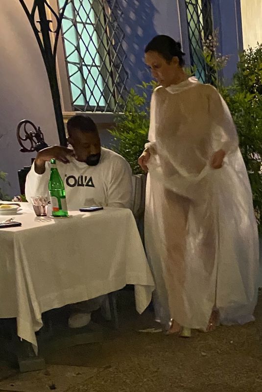 BIANCA CENSORI and Kanye West Out for Dinner at Il Palagio in Florence 06/13/2024
