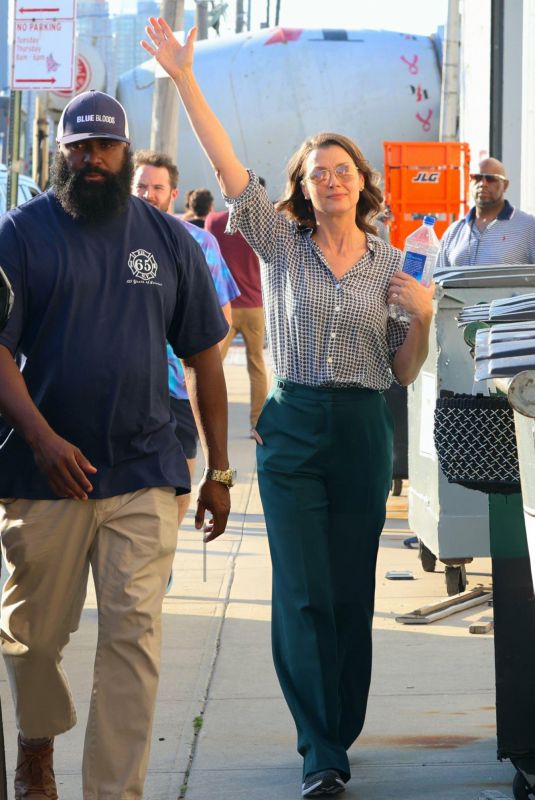 BRIDGET MOYNAHAN on the Set of Blue Bloods in New York 06/20/2024