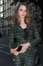 CARA DELEVINGNE Leaves Crazy Horse Show in Paris 06/24/2024
