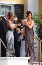 CARA SANTANA, BROOKS NADER and DEVON WINDSOR Arrives at Olivia Culpo and Christian McCaffrey