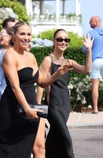 CARA SANTANA, BROOKS NADER and DEVON WINDSOR Arrives at Olivia Culpo and Christian McCaffrey
