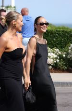 CARA SANTANA, BROOKS NADER and DEVON WINDSOR Arrives at Olivia Culpo and Christian McCaffrey