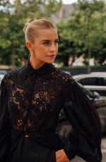 CAROLINE DAUR Arrives at Dior Fashion Show at Paris Haute Couture Week 06/24/2024