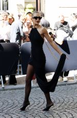 CAROLINE DAUR Arrives at Schiaparelli Haute Couture Fall/Winter 2024-2025 Show at Paris Fashion Week 06/24/2024