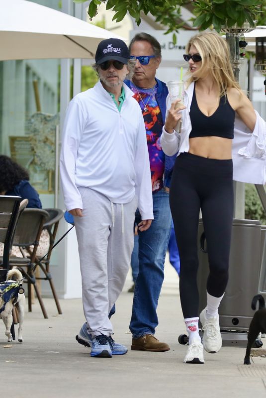 CHARLOTTE MCKINNEY Meeting up with David Spade and Jon Lovitz at a Coffee Shop in Malibu 06/08/2024