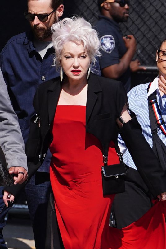 CYNDI LAUPER Arrives at Jimmy Kimmel Live! in Hollywood 06/05/2024