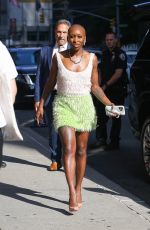 CYNTHIA ERIVO Arrives at Late Show with Stephen Colbert in New York 06/19/2024