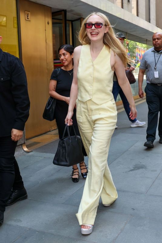 DAKOTA FANNING Arrives at Today Show in New York 06/04/2024