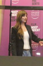 DAKOTA JOHNSON and CHRISTY HALL Arrives at Daddio Screening at AMC Century City Theater in Los Angeles 06/18/2024
