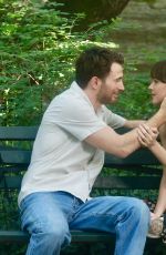 DAKOTA JOHNSON Filming Materialists at a Park in New York 06/03/2024