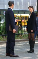 DAKOTA JOHNSON on the Set of Materialists in New York 06/03/2024