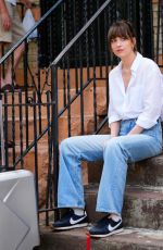 DAKOTA JOHNSON on the Set of Materialists in New York 06/05/2024