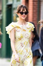 DAKOTA JOHNSON on the Set of The Materialists in New York 05/31/2024
