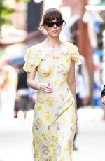DAKOTA JOHNSON on the Set of The Materialists in New York 05/31/2024