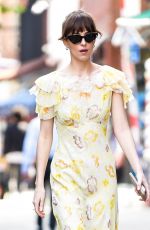 DAKOTA JOHNSON on the Set of The Materialists in New York 05/31/2024