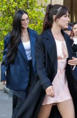 DEMI MOORE and SCOUT WILLIS Leaves Hotel Crillon in Paris 06/21/2024