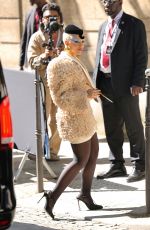 DOJA CAT Arrives at Schiaparelli Haute Couture Fall/Winter 2024-2025 Show at Paris Fashion Week 06/24/2024