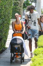 DRAYA MICHELE and Jalen Green Out with Their Newborn Baby in West Hollywood 06/19/2024