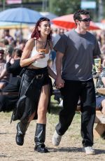 DUA LIPA and Callum Turner at Glastonbury Festival 06/29/2024
