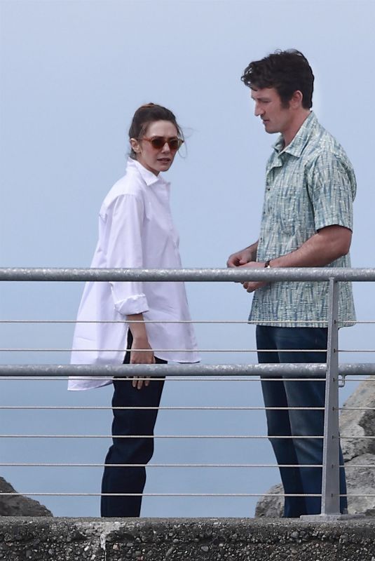 ELIZABETH OLSEN on the Set of Eternity in Vancouver 06/18/2024