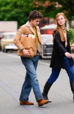 ELLE FANNING and Timothee Chalamet on the Set of A Complete Unknown in Hoboken 06/11/2024
