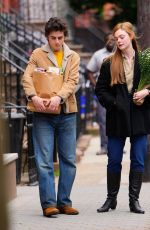 ELLE FANNING and Timothee Chalamet on the Set of A Complete Unknown in Hoboken 06/11/2024
