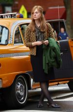 ELLE FANNING Filming Scenes for A Complete Unknown in Hoboken, New Jersey 06/11/2024