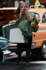 ELLE FANNING Filming Scenes for A Complete Unknown in Hoboken, New Jersey 06/11/2024